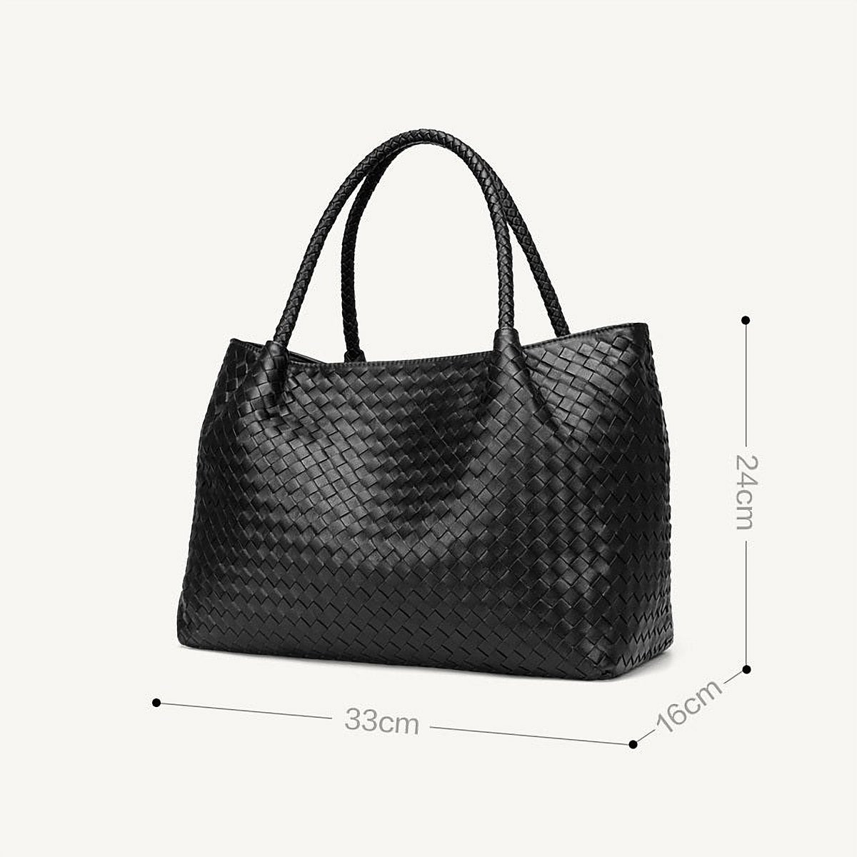 Selma Woven Leather Top Handle Bag – view 4