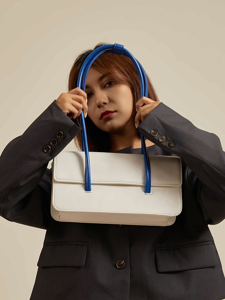 Azure Colour-Block Top Handle Bag – view 1