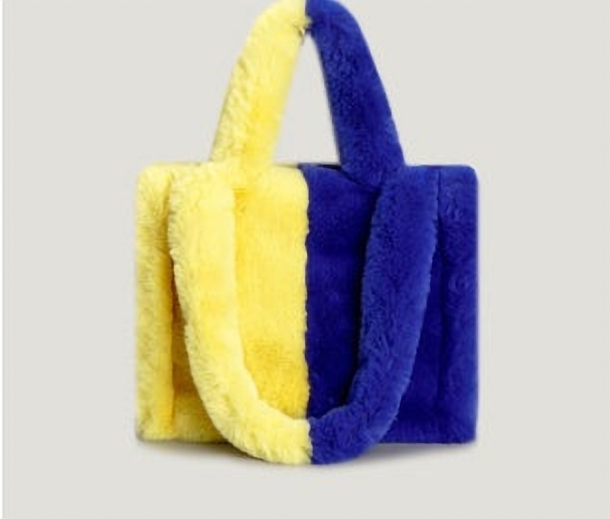 Pomme Contrast Plush Tote Bag – view 3