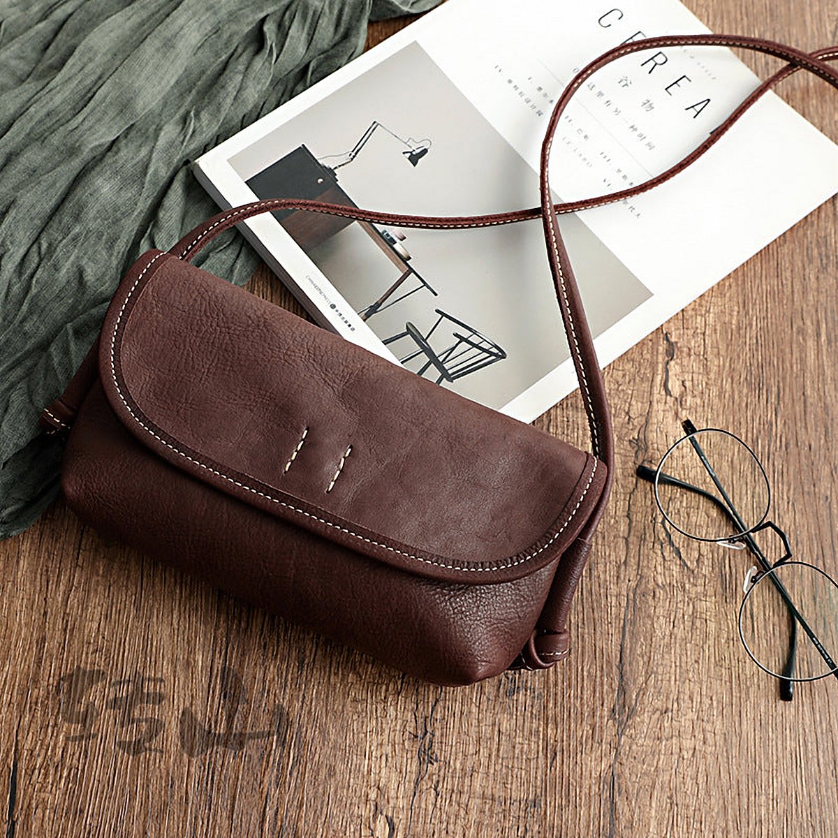 Provence Soft Leather Flap Shoulder Bag – view 1