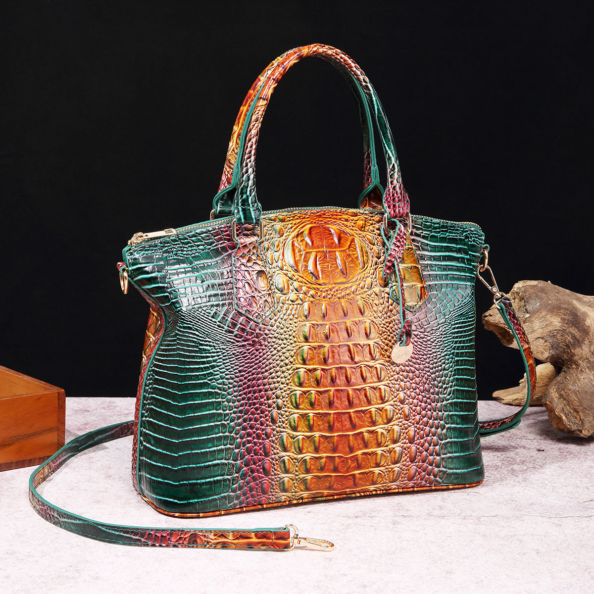 Rialto Croc-Effect Vegan Leather Crossbody Bag – view 26