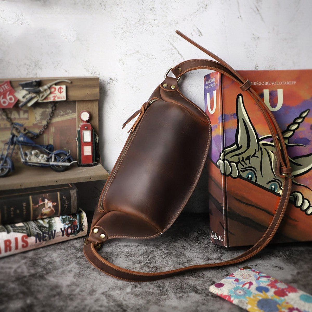 Mercer Men's Leather Chest Crossbody Bag – view 4