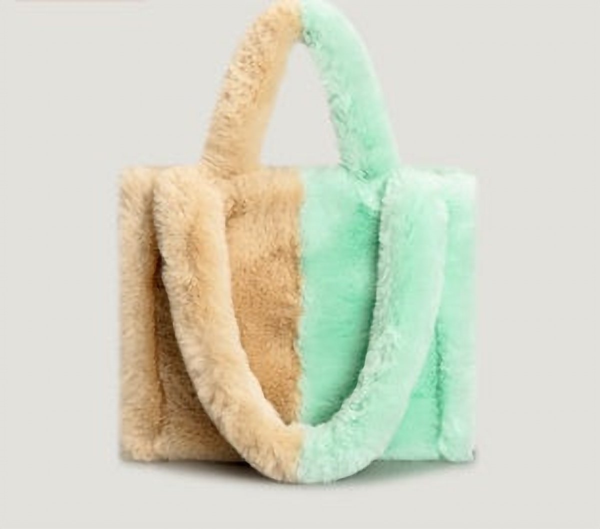Pomme Contrast Plush Tote Bag – view 2