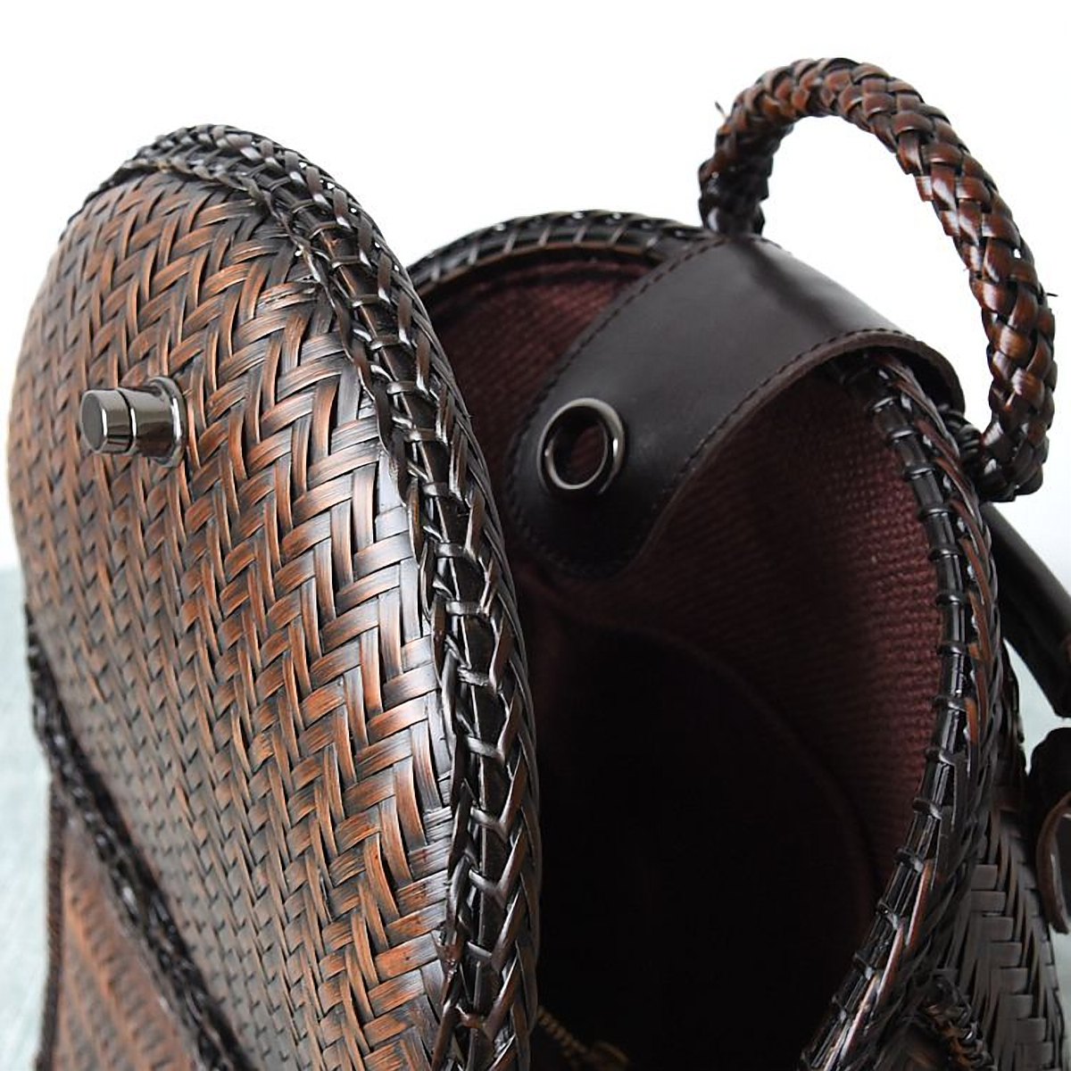 Kinsale Woven Cowhide Travel Backpack – view 2