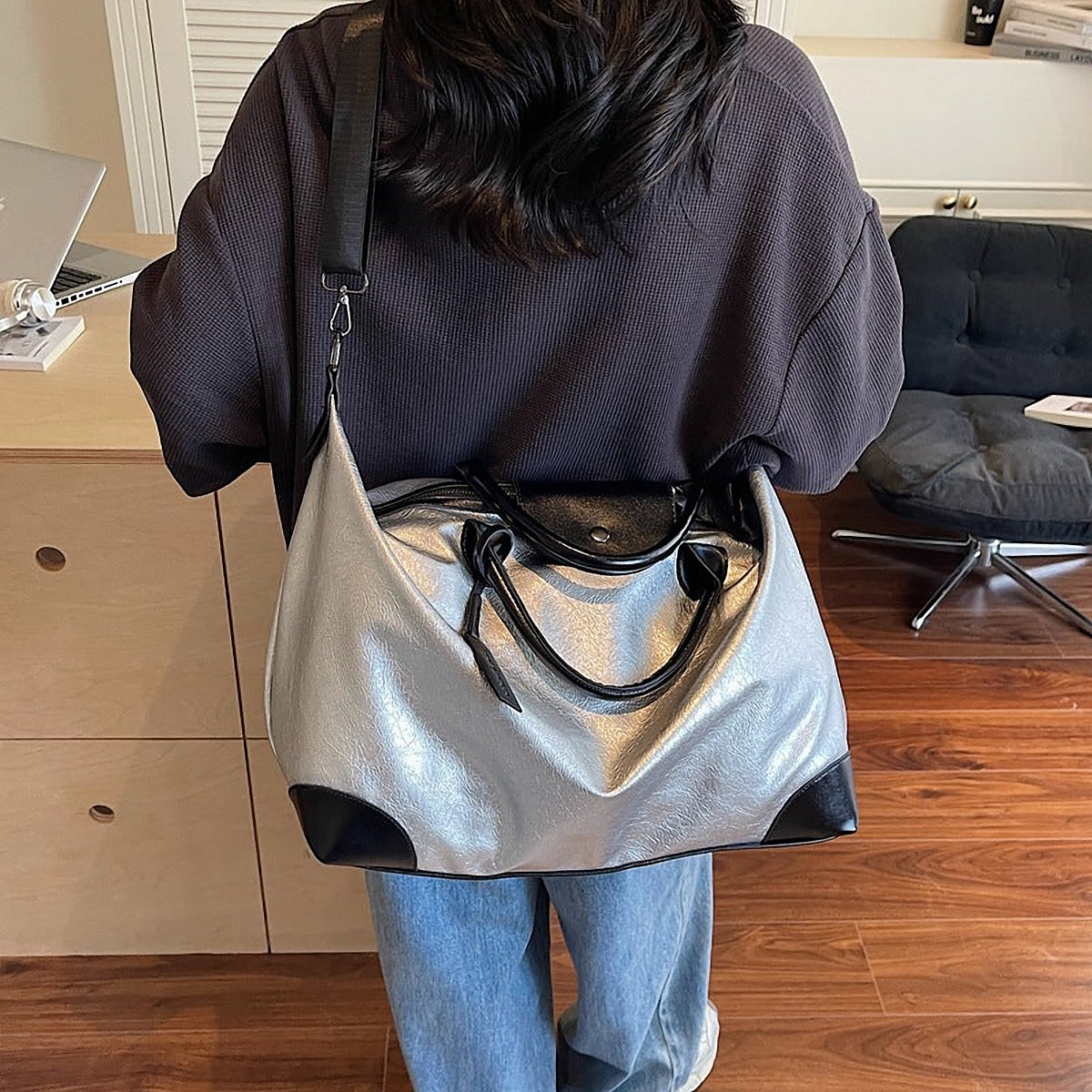 Dorset Vegan Leather Weekender Bag – view 6