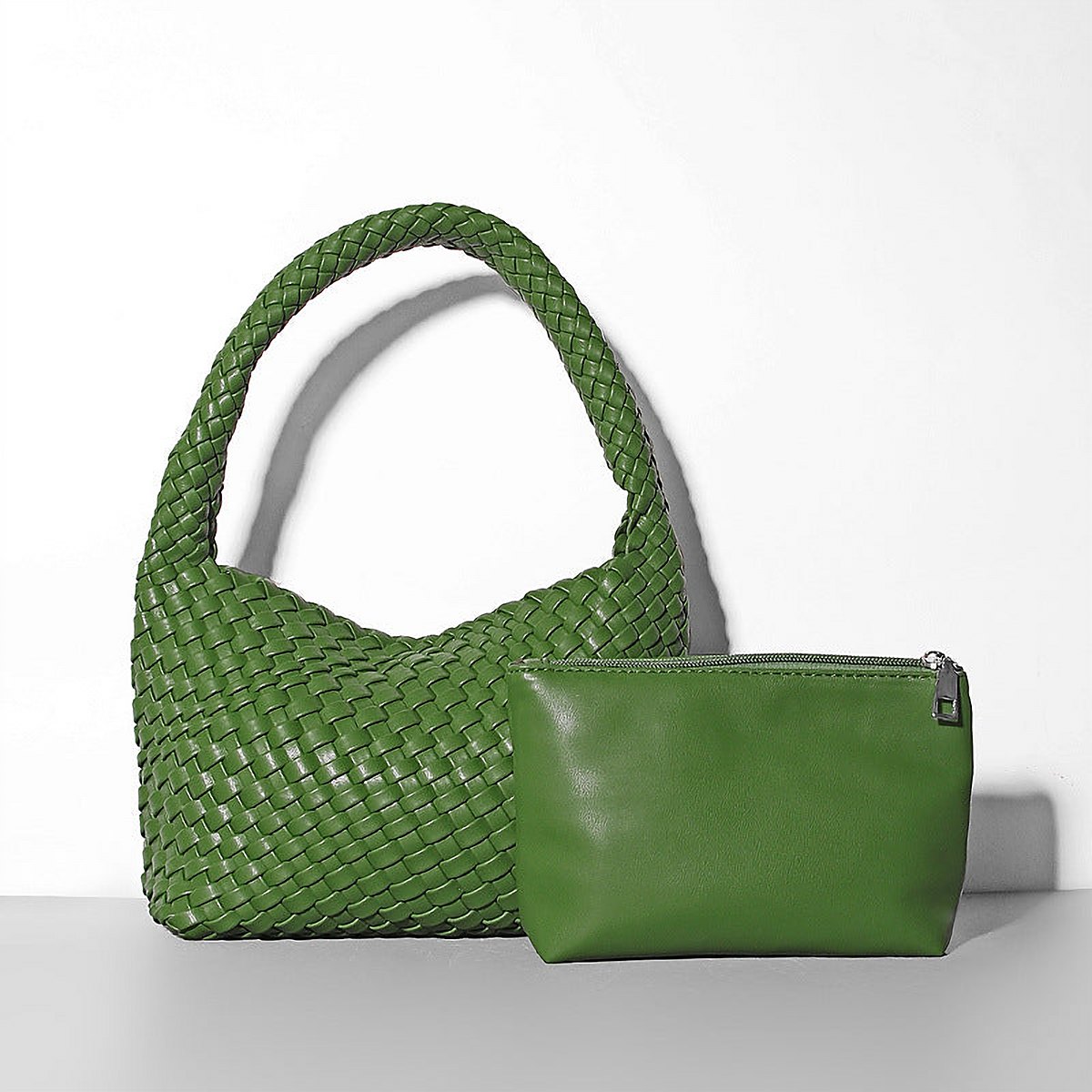 Willow Woven Leather Bucket Bag – view 2