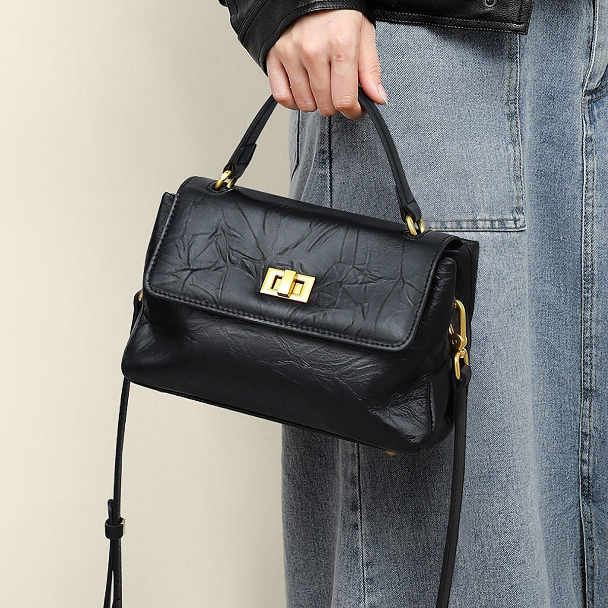 Vienne Leather Top Handle Crossbody Bag – view 6