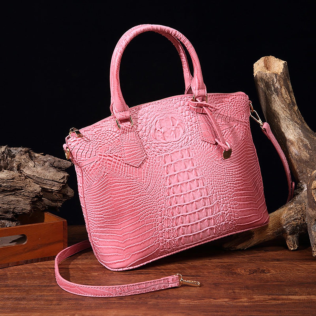Rialto Croc-Effect Vegan Leather Crossbody Bag – view 7