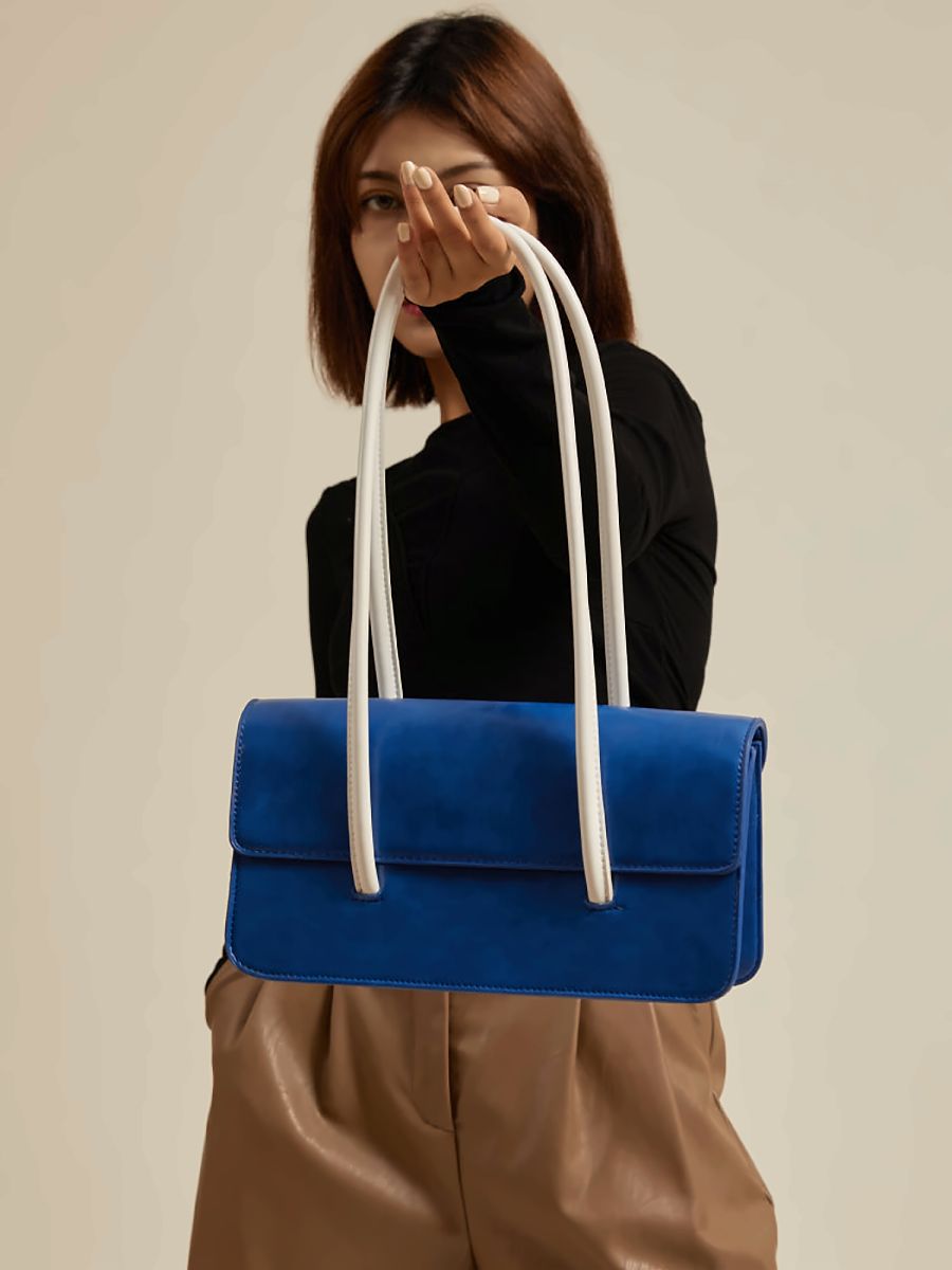 Azure Colour-Block Top Handle Bag – view 3