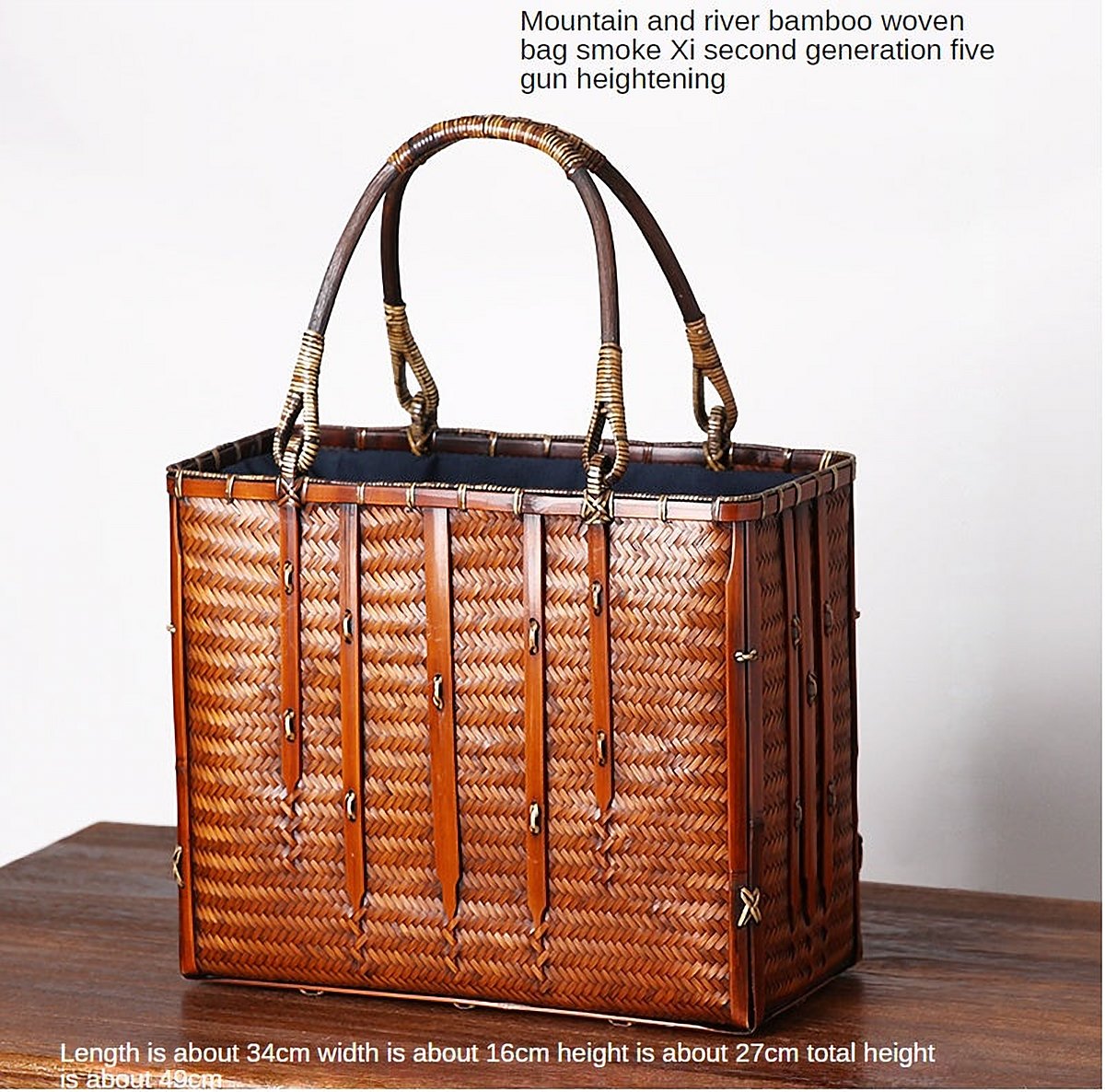 Jardin Woven Bamboo Top Handle Bag – view 2