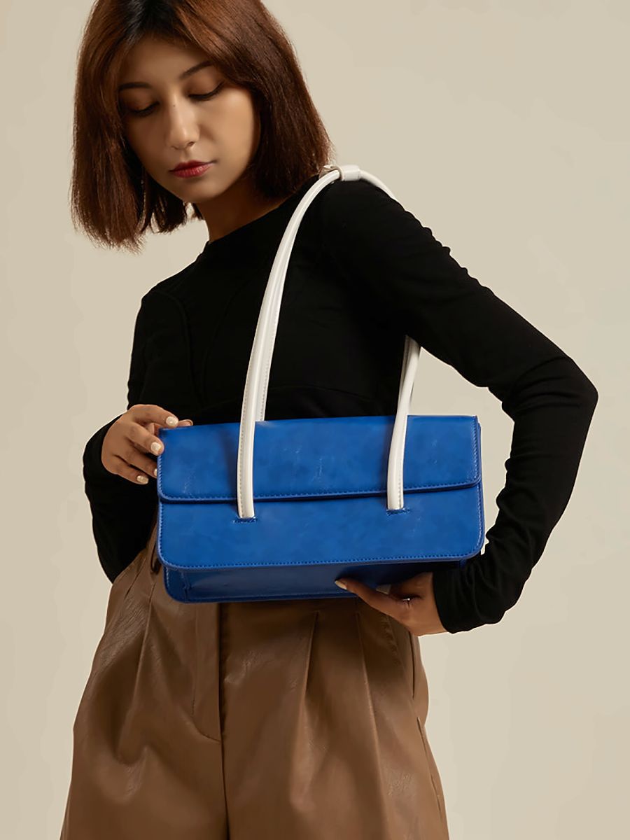 Azure Colour-Block Top Handle Bag – view 4