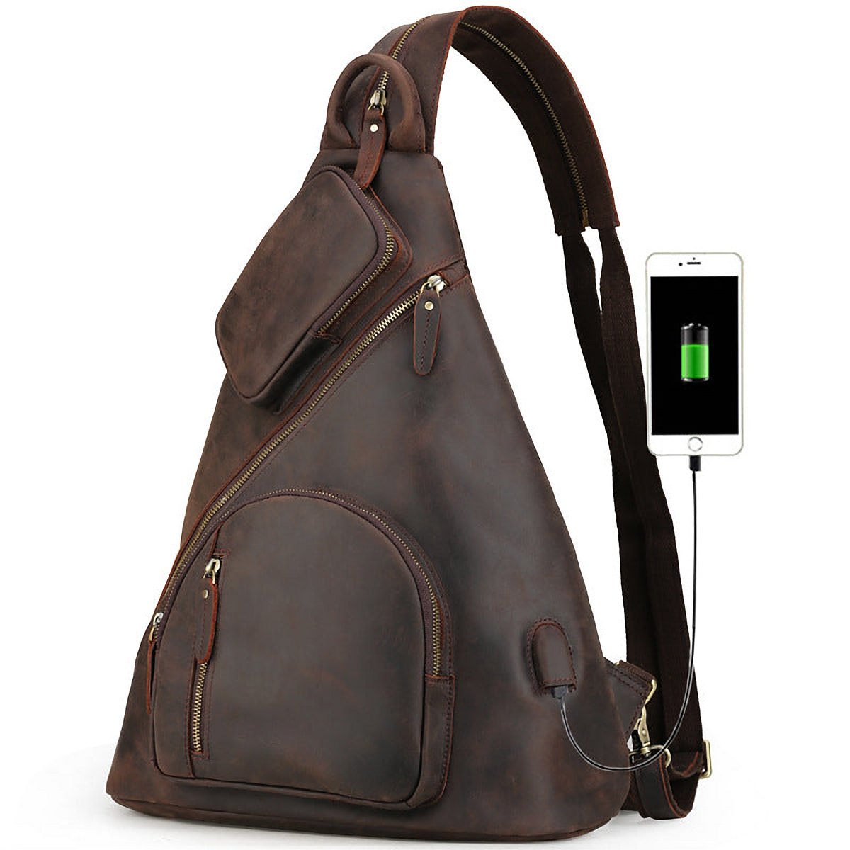 Hardwick Men's Leather Chest Bag – view 5