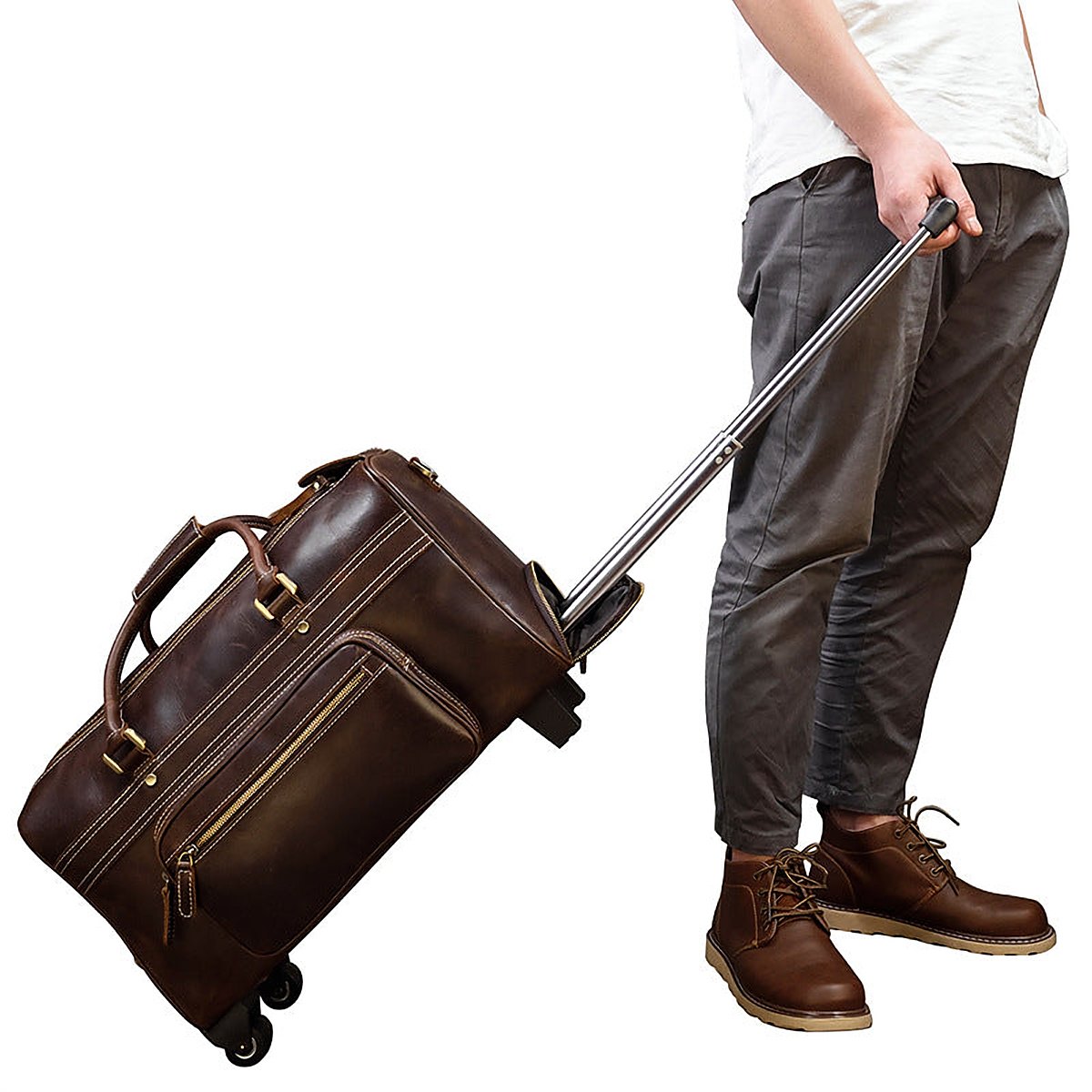 Kasbah Men's Leather Cylinder Weekender – view 1