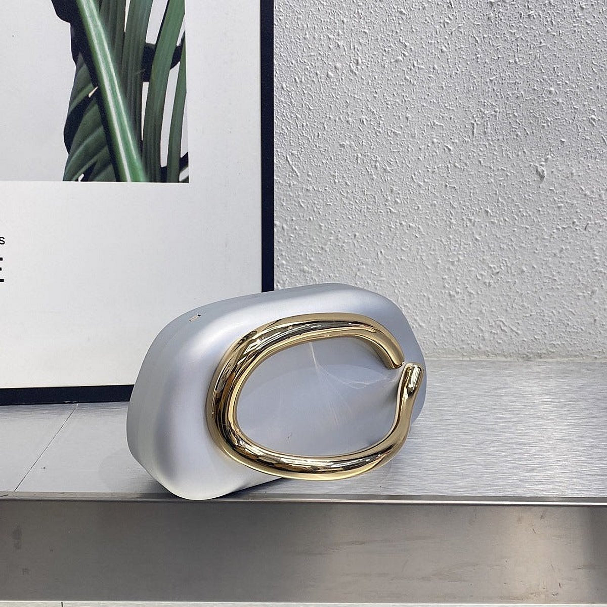 Ibiza Metal-Trim Oval Box Clutch – view 9