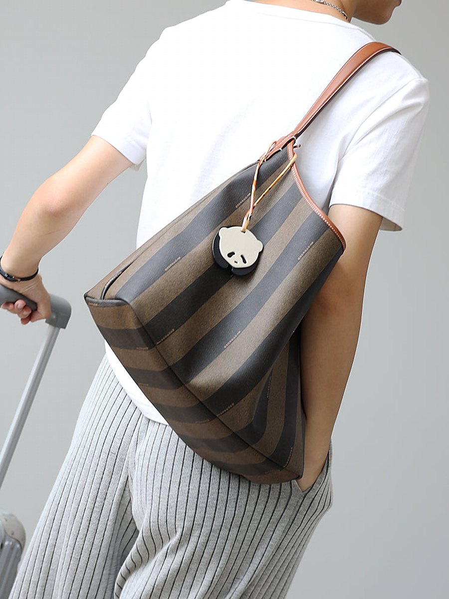Toscana Striped Leather Shoulder Bag – view 2