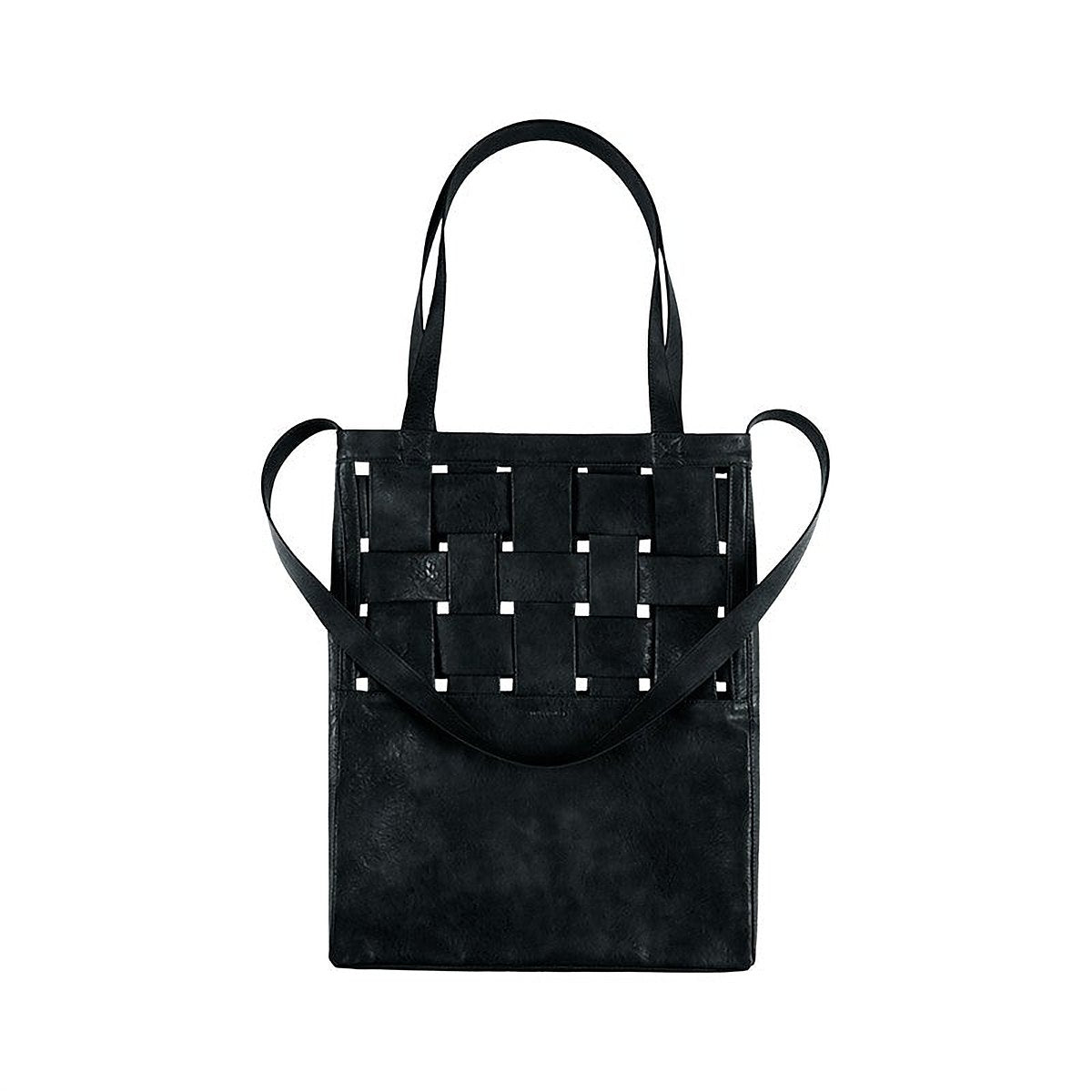 Milano Woven Vegan Leather Shoulder Bag – view 2
