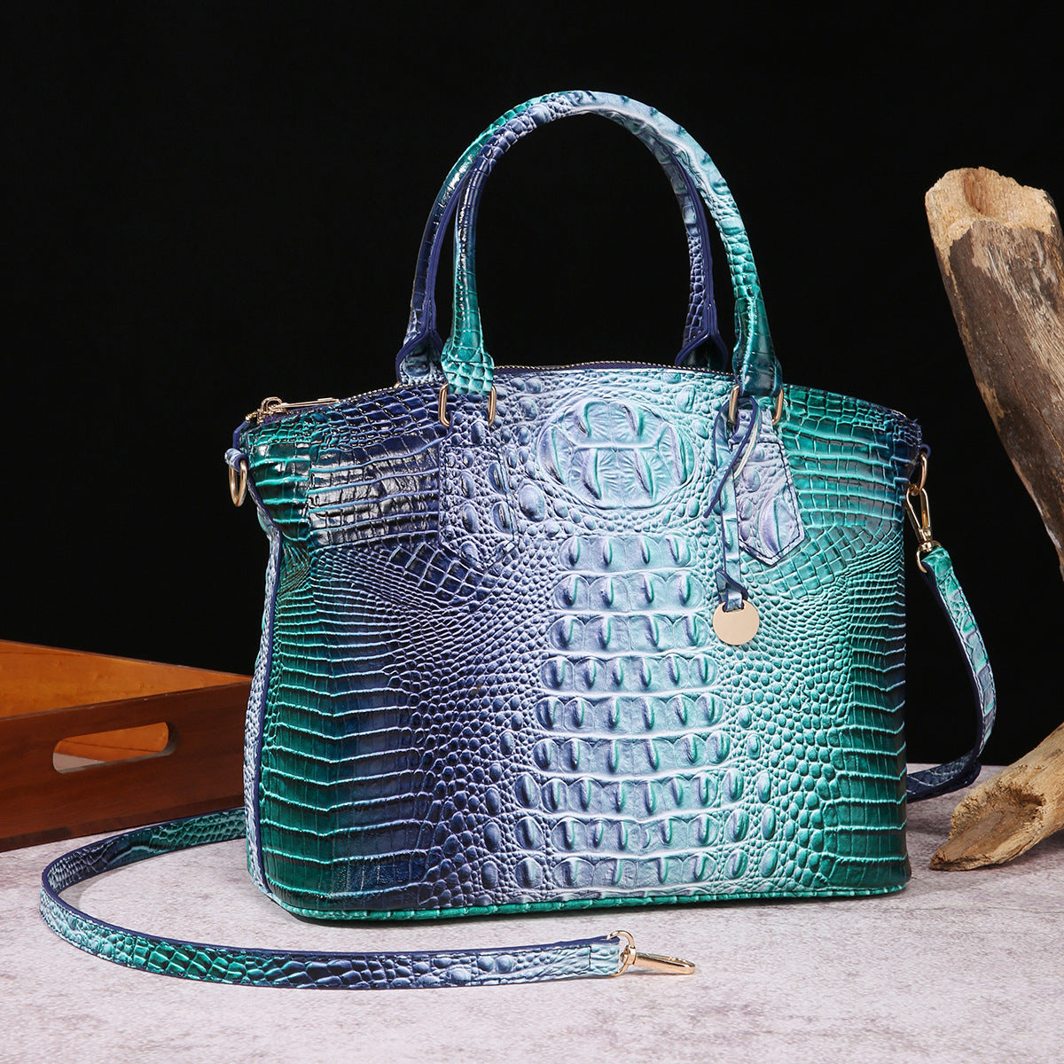Rialto Croc-Effect Vegan Leather Crossbody Bag – view 22