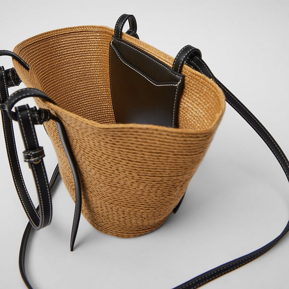 Jubilee Colour-Block Woven Basket Beach Bag – view 5