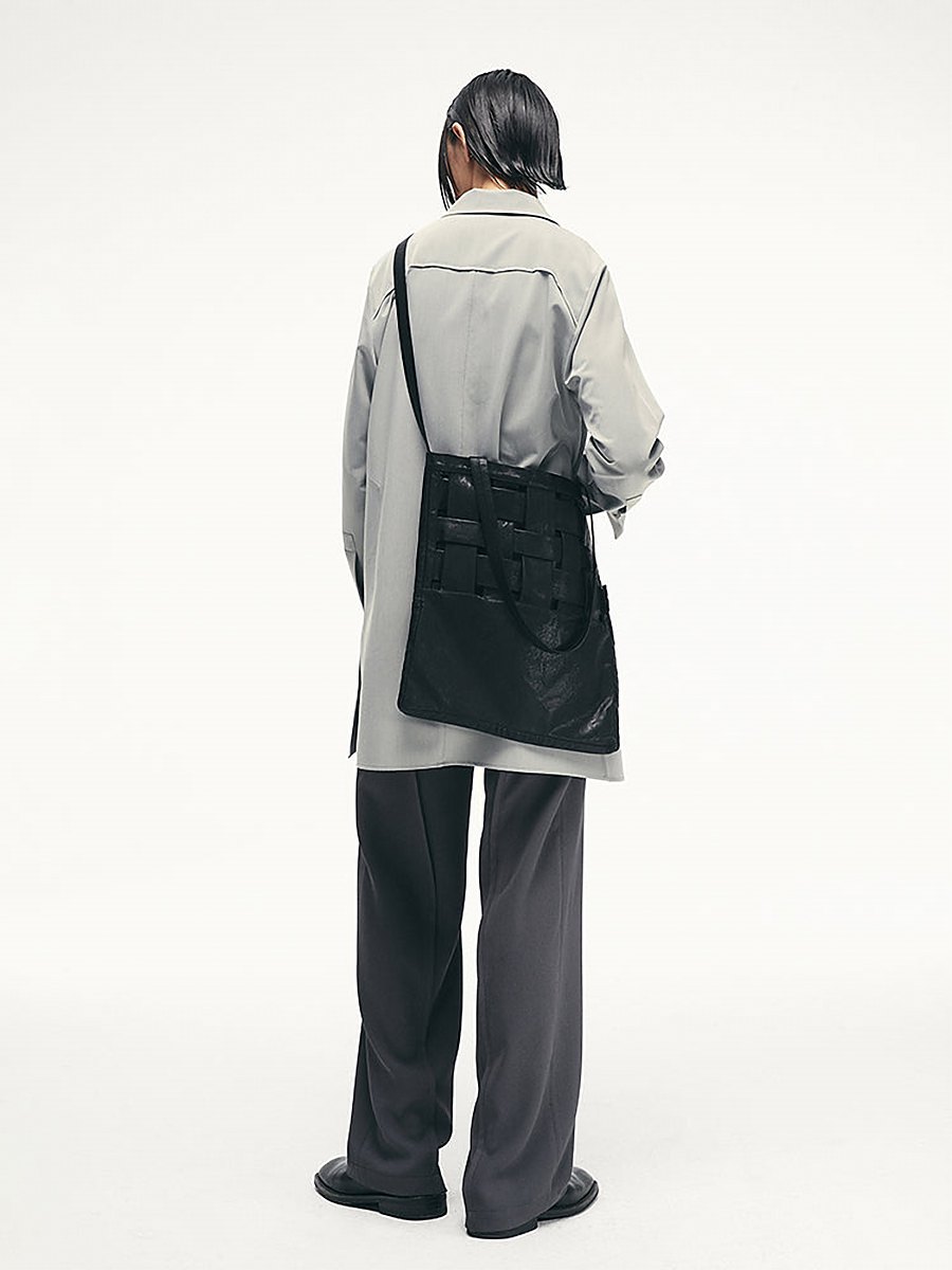 Milano Woven Vegan Leather Shoulder Bag – view 5