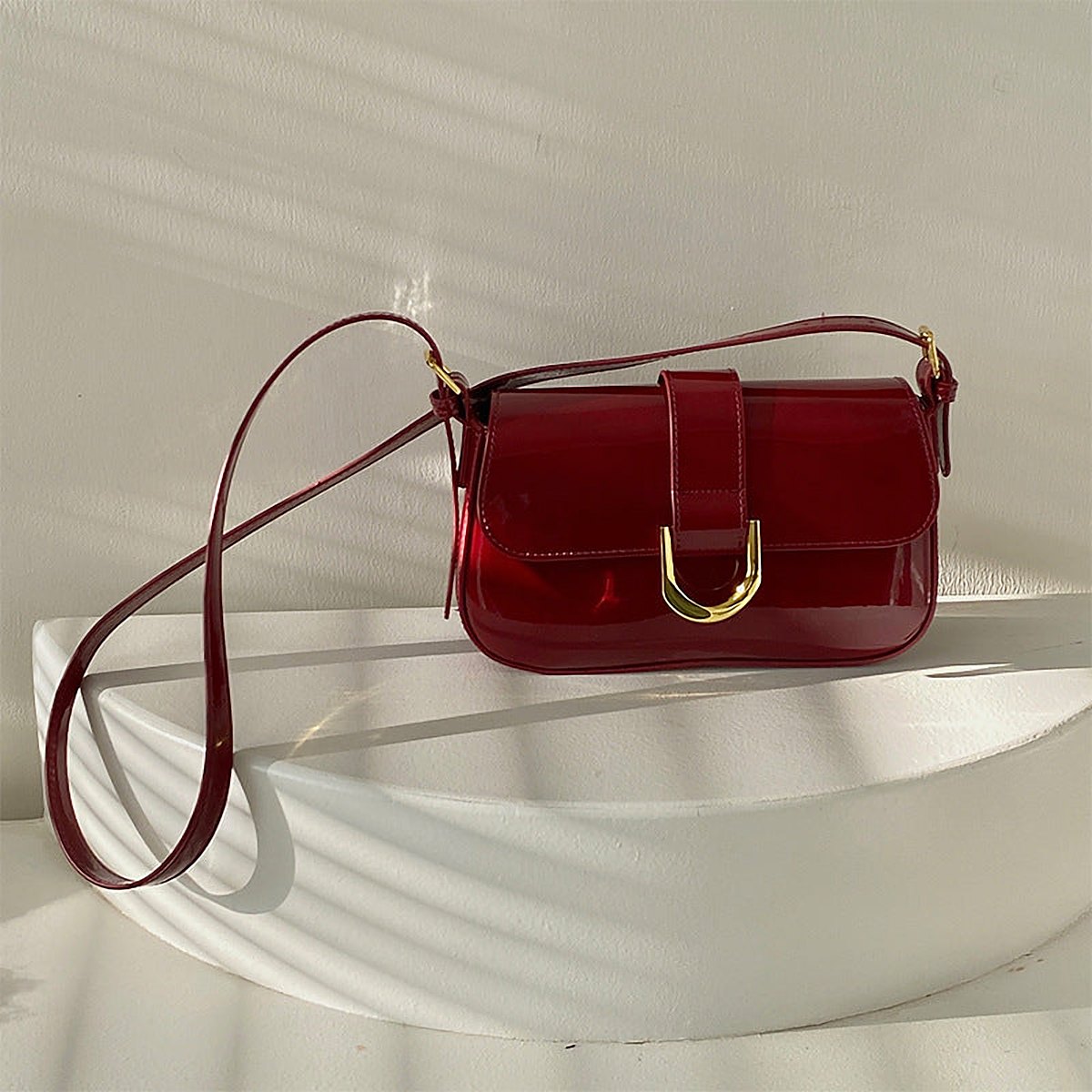 Quinn Patent Leather Shoulder Bag – view 1