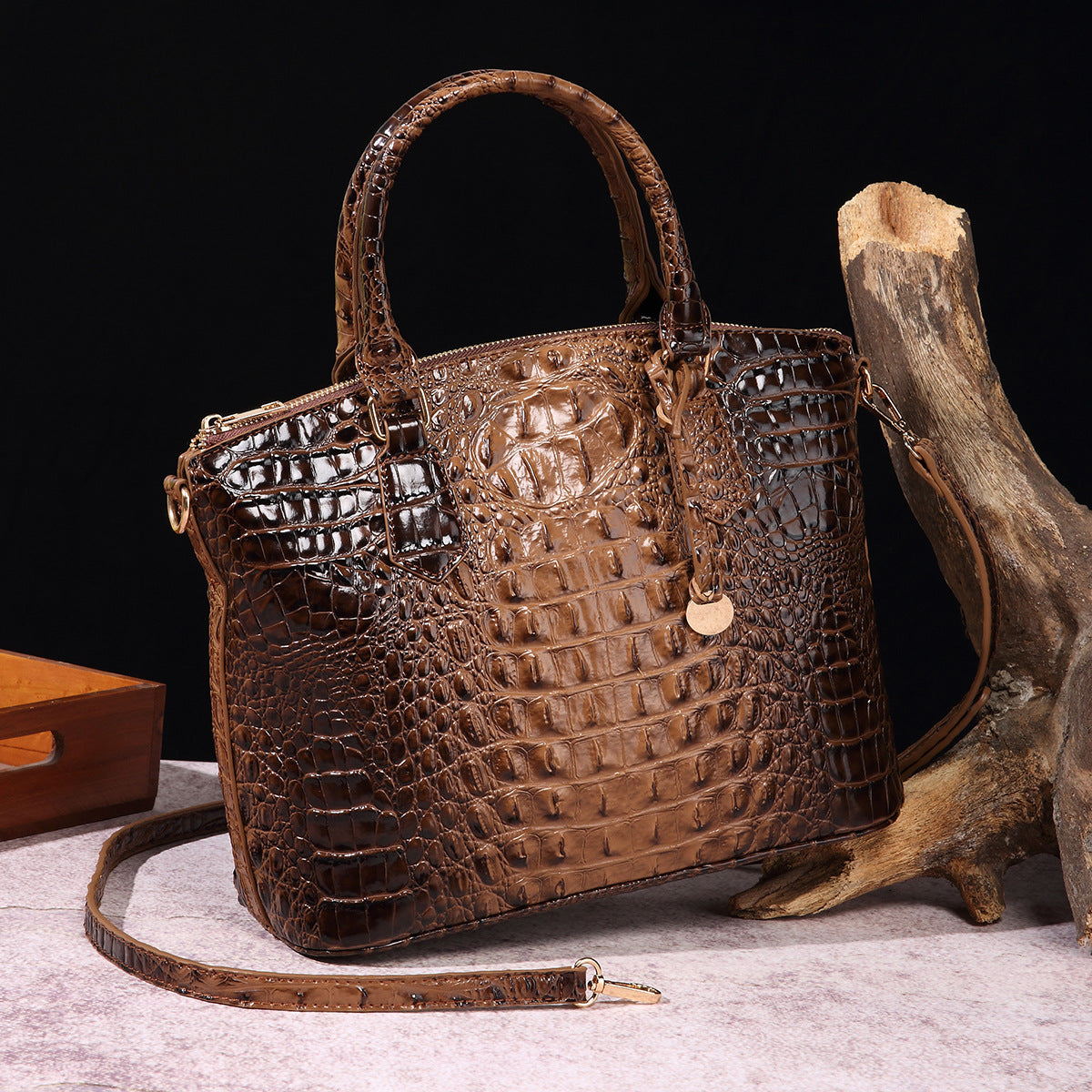 Rialto Croc-Effect Vegan Leather Crossbody Bag – view 21