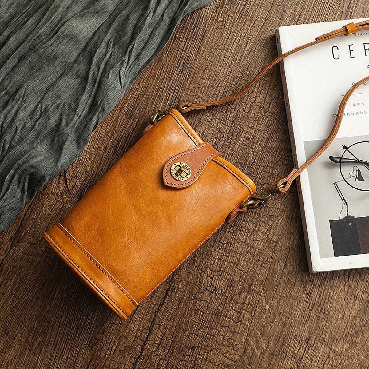 Torino Leather Barrel Crossbody Bag – view 1