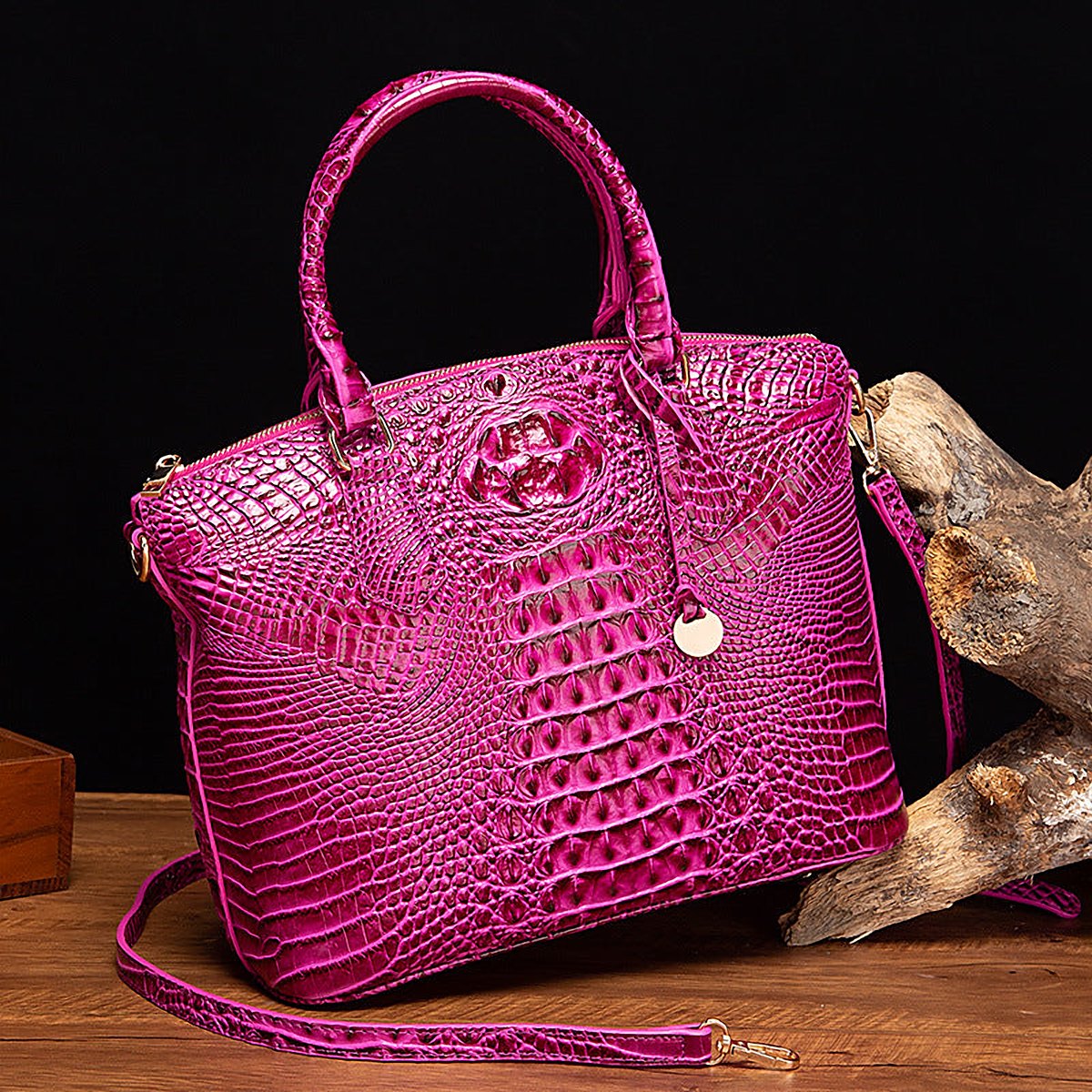 Rialto Croc-Effect Vegan Leather Crossbody Bag – view 18