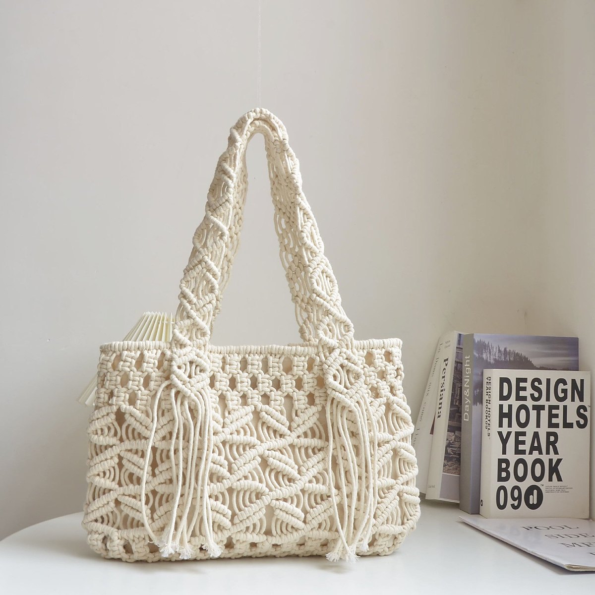 Sorrel Woven Cotton Shoulder Bag – view 1