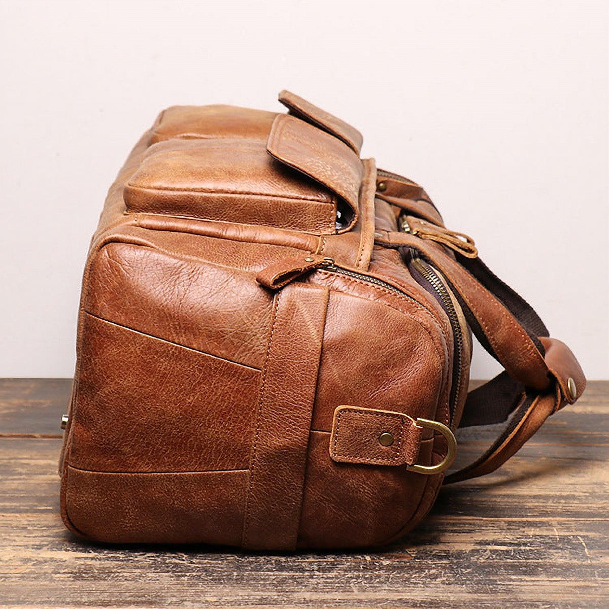 Ludlow Nubuck Leather Weekender – view 2
