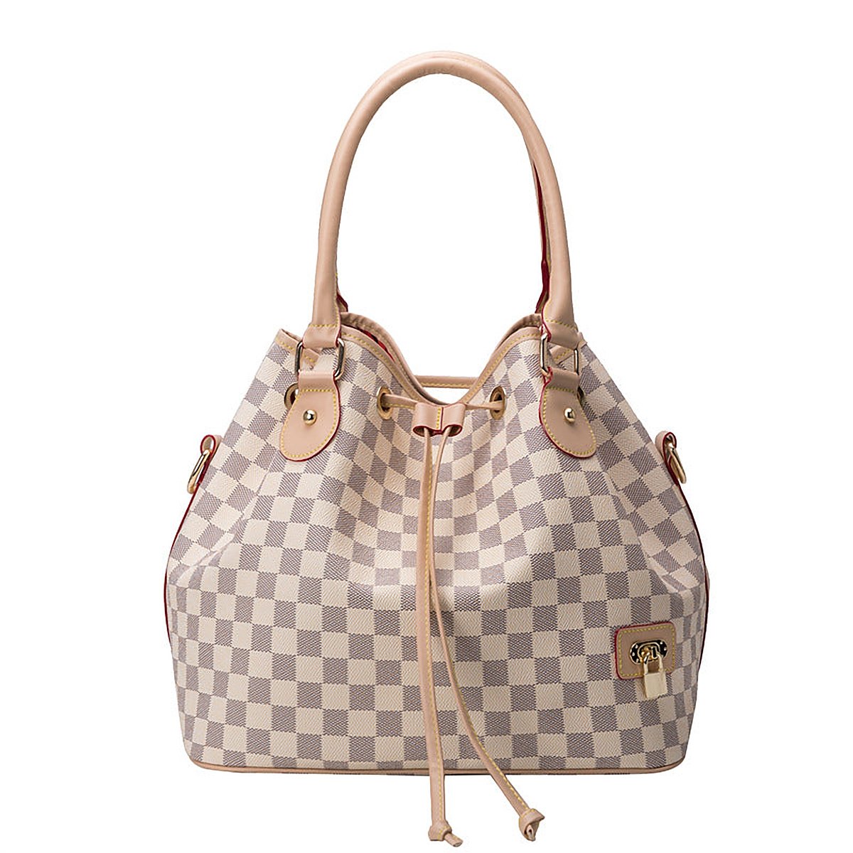 Hollis Plaid Vegan Leather Bucket Bag – view 2