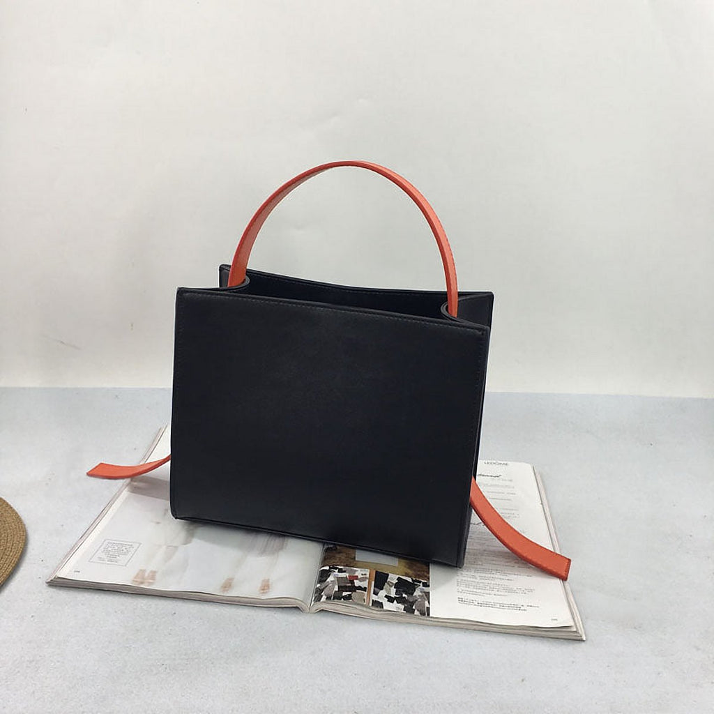 Thea Contrast Leather Shoulder Bag – view 5